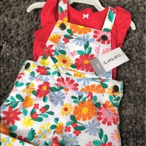 Three month old set baby girl carters